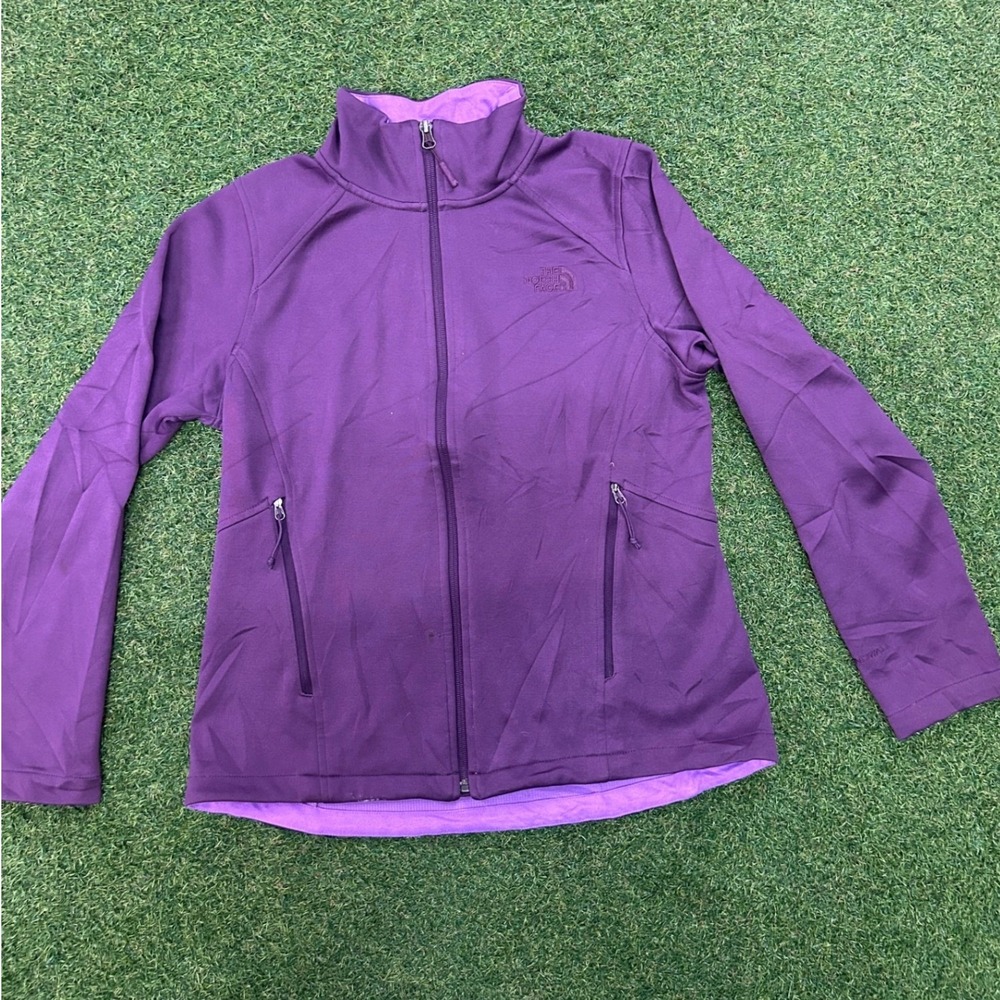 The North Face Windwall Softshell Jacket Purple Full Zip Womens Medium M